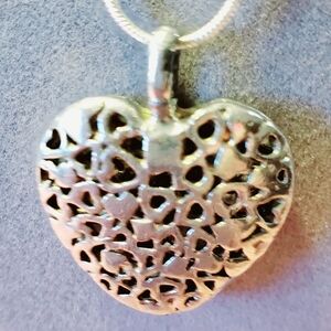 Brighton Silver Filigree Heart Necklace